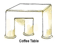 Impossible magic coffee table